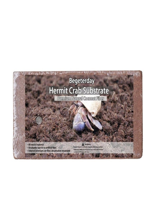 Begeterday 15oz Coco Coir Brick for Hermit Crab, Great Coconut Fiber for Sand Blends, Hermit Crab Accessories - Image 1